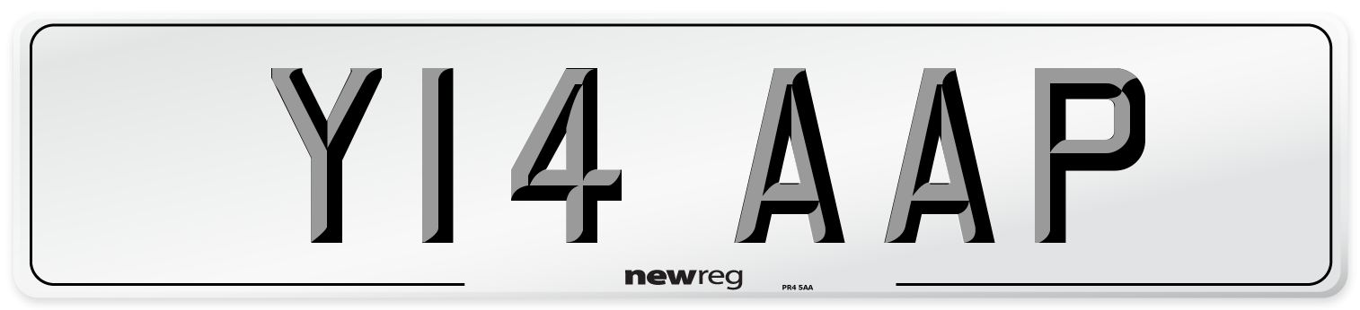 Y14 AAP Number Plate from New Reg